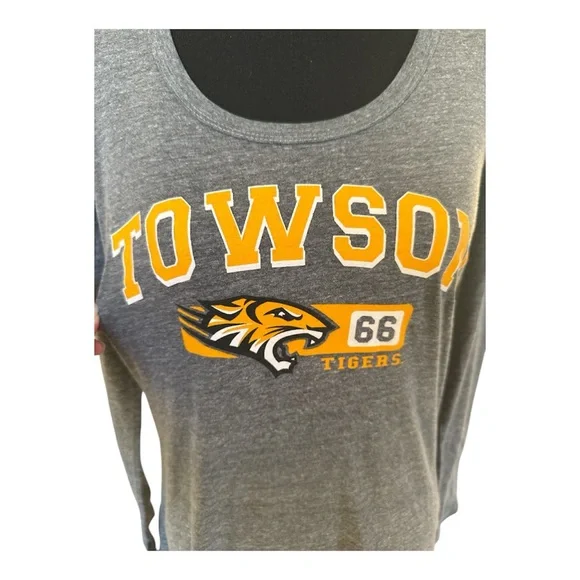 Towson Tigers Women’s Gray Long Sleeve Tee Size M - Picture 2 of 6